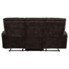Navarro Chenille Upholstered Reclining Sofa Dark Brown