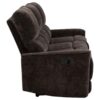 Navarro Chenille Upholstered Reclining Sofa Dark Brown