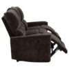 Navarro Chenille Upholstered Reclining Sofa Dark Brown