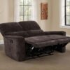 Navarro Chenille Upholstered Reclining Loveseat Dark Brown