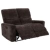 Navarro Chenille Upholstered Reclining Loveseat Dark Brown
