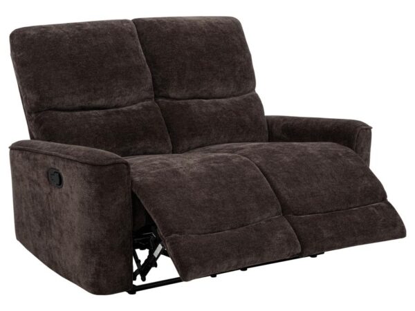 Navarro Chenille Upholstered Reclining Loveseat Dark Brown