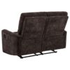 Navarro Chenille Upholstered Reclining Loveseat Dark Brown