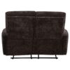 Navarro Chenille Upholstered Reclining Loveseat Dark Brown