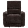 Navarro Chenille Upholstered Glider Recliner Dark Brown
