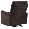Navarro Chenille Upholstered Glider Recliner Dark Brown