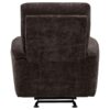 Navarro Chenille Upholstered Glider Recliner Dark Brown