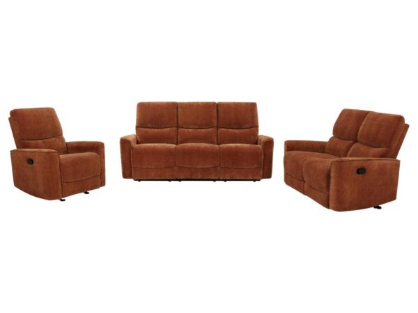 Navarro 3-piece Upholstered Reclining Sofa Set Orange