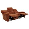 Navarro Chenille Upholstered Reclining Sofa Burnt Orange