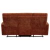 Navarro Chenille Upholstered Reclining Sofa Burnt Orange