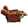 Navarro Chenille Upholstered Reclining Sofa Burnt Orange