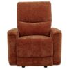 Navarro Chenille Upholstered Glider Recliner Burnt Orange