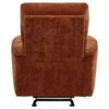 Navarro Chenille Upholstered Glider Recliner Burnt Orange