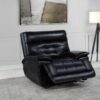 Hewitt Leather Upholstered Dual Power Recliner Chair Black