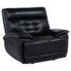 Hewitt Leather Upholstered Dual Power Recliner Chair Black