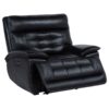 Hewitt Leather Upholstered Dual Power Recliner Chair Black