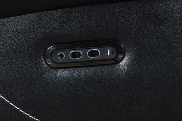 Hewitt Leather Upholstered Dual Power Recliner Chair Black