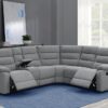David Upholstered Reclining Sectional Sofa Smoke
