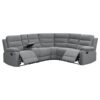 David Upholstered Reclining Sectional Sofa Smoke