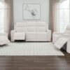 Kennett 3-piece Chenille Power Reclining Sofa Set Ivory