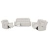 Kennett 3-piece Chenille Power Reclining Sofa Set Ivory