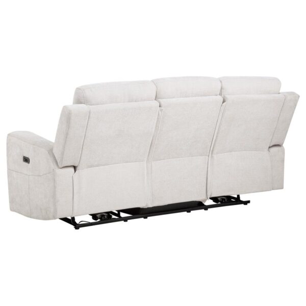 Kennett 3-piece Chenille Power Reclining Sofa Set Ivory