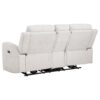 Kennett 3-piece Chenille Power Reclining Sofa Set Ivory