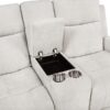 Kennett 3-piece Chenille Power Reclining Sofa Set Ivory