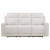 Kennett Chenille Upholstered Power Reclining Sofa Ivory