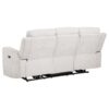 Kennett Chenille Upholstered Power Reclining Sofa Ivory