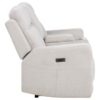 Kennett Chenille Upholstered Power Reclining Loveseat Ivory