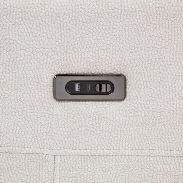 Kennett Chenille Upholstered Power Reclining Loveseat Ivory