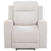 Kennett Chenille Upholstered Power Recliner Chair Ivory