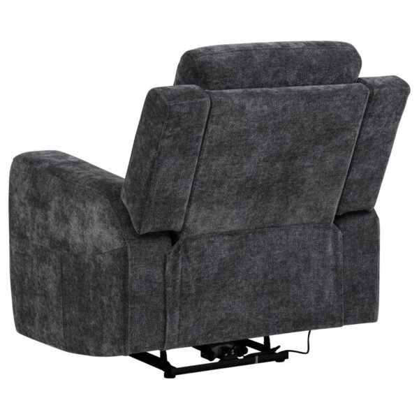 Kennett 3-piece Chenille Power Reclining Sofa Set Dark Grey