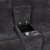 Kennett 3-piece Chenille Power Reclining Sofa Set Dark Grey