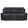 Kennett Chenille Upholstered Power Reclining Sofa Dark Grey