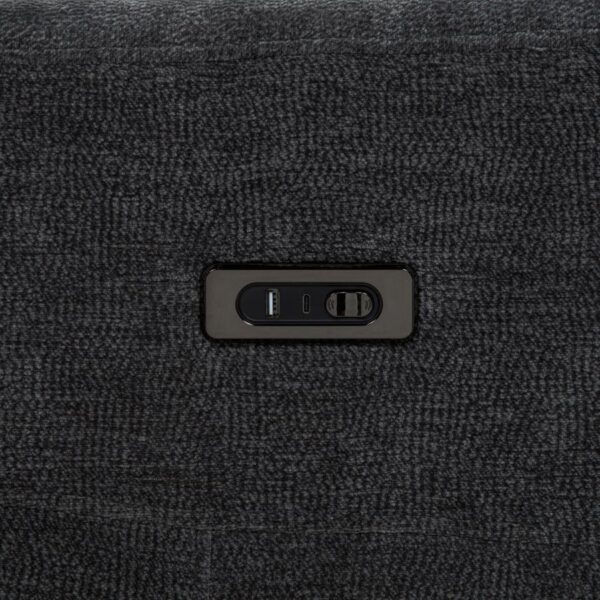 Kennett Chenille Upholstered Power Reclining Sofa Dark Grey
