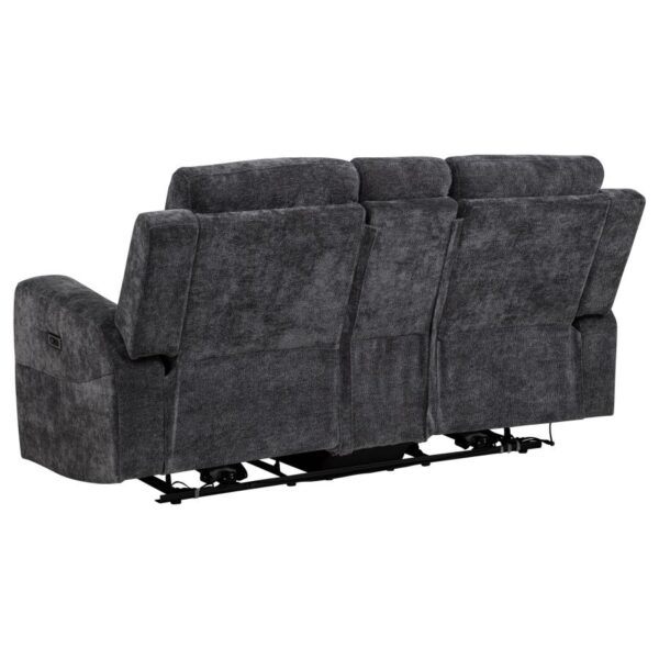 Kennett Chenille Upholstered Power Reclining Loveseat Grey