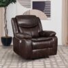 Sycamore Upholstered Power Recliner Chair Dark Brown