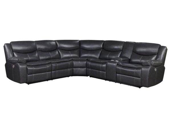 Sycamore Upholstered Power Reclining Sectional Sofa Grey