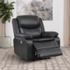 Sycamore Upholstered Power Recliner Chair Dark Grey