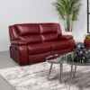 Camila Upholstered Motion Reclining Loveseat Red