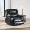 Camila Upholstered Glider Recliner Chair Black