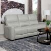 Greenfield Upholstered Power Reclining Sofa Dove Grey