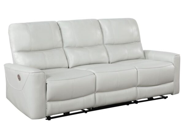 Greenfield Upholstered Power Reclining Sofa Dove Grey