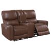 Greenfield 3-piece Power Reclining Sofa Set Saddle Brown
