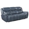 Sloane 3-piece Upholstered Reclining Sofa Set Blue