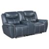 Sloane 3-piece Upholstered Reclining Sofa Set Blue