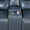Sloane Upholstered Padded Arm Reclining Loveseat Blue