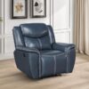 Sloane Upholstered Padded Arm Recliner Chair Blue